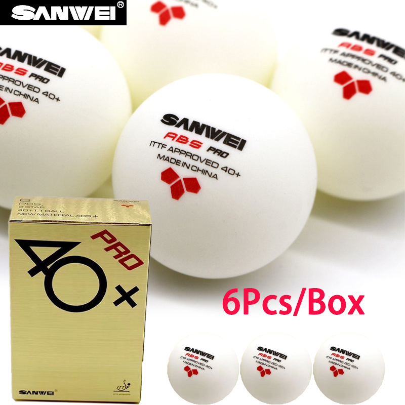 Ping Pong Ball Set - SANWEI ABS PRO 3-Star 40+ Table