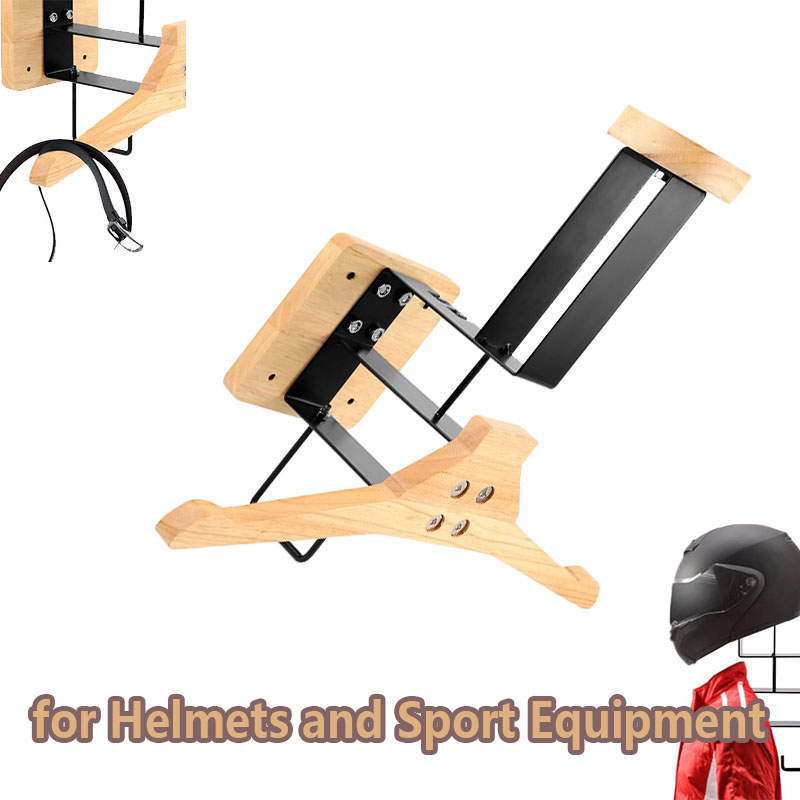 Wood Motorcycle Helmet Holder  - Sports Equipment Organizer ulasan dan harga