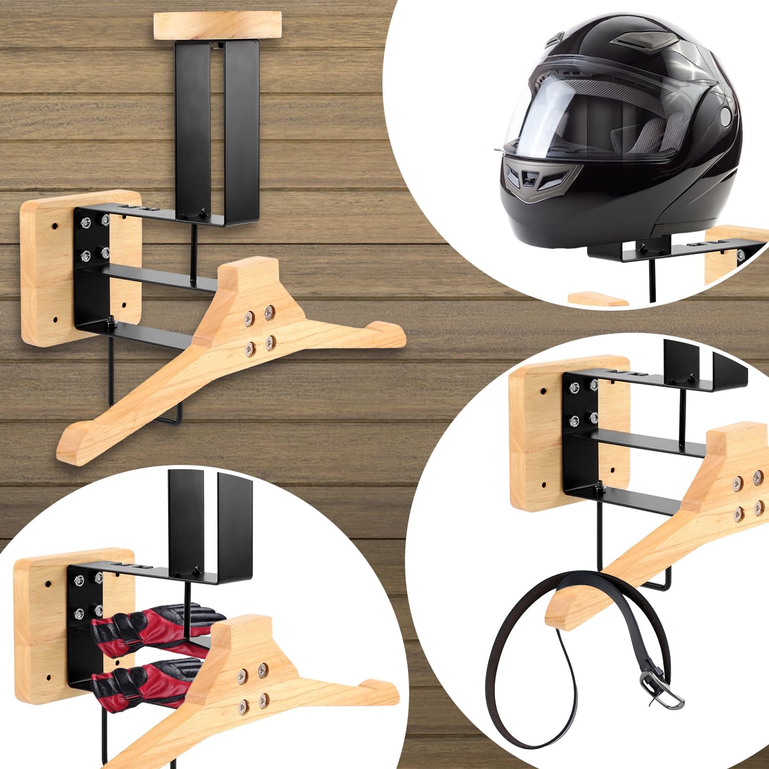 Wood Motorcycle Helmet Holder  - Sports Equipment Organizer ulasan dan harga