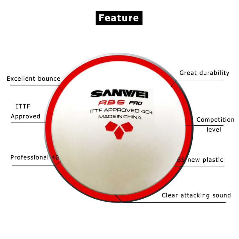 SANWEI ABS PRO 3-Star 40+ Tabl - Ping Pong Ball Set ulasan dan harga