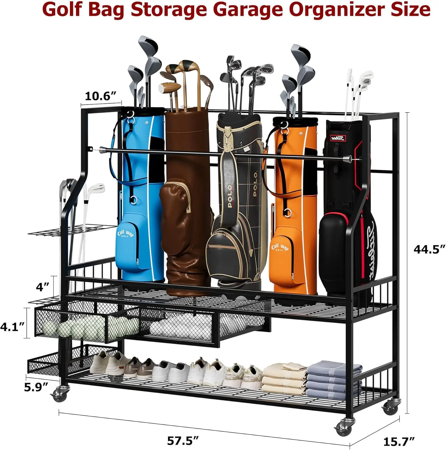 Multifunctional Rolling Golf B - Sports Equipment Bag With Wheels ulasan dan harga