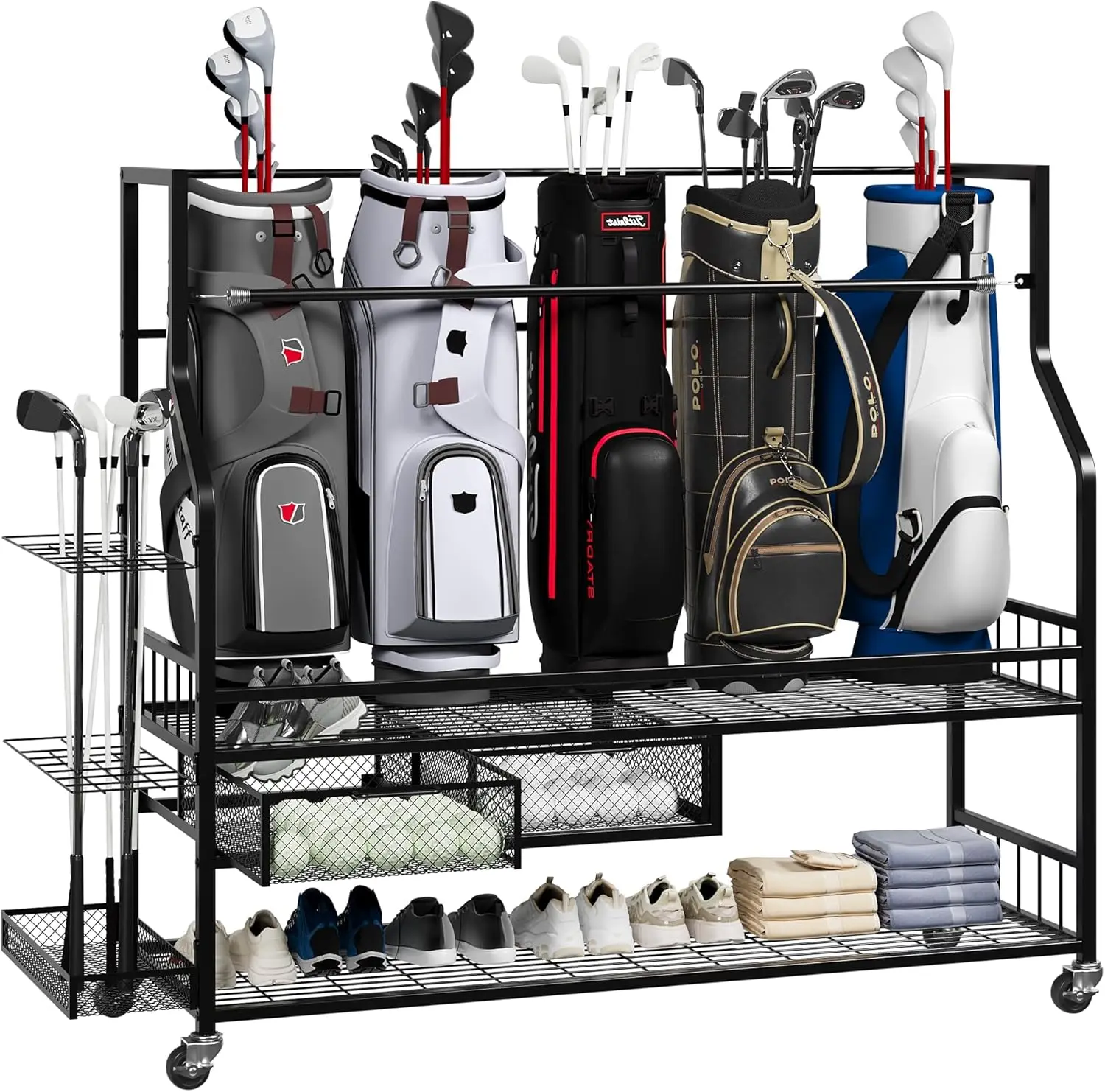 Multifunctional Rolling Golf B - Sports Equipment Bag With Wheels ulasan dan harga