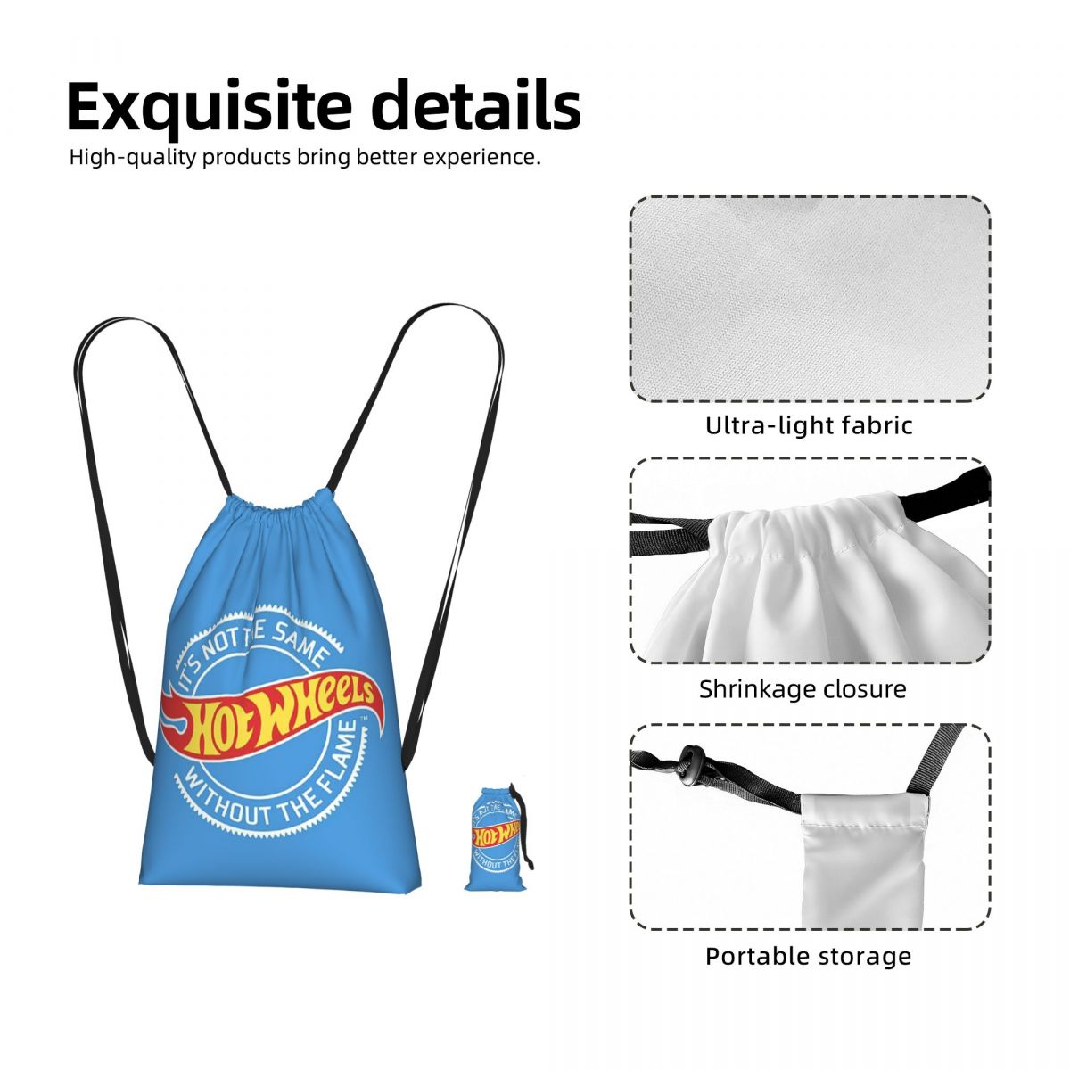 Hot Wheels Race Drawstring Bac - Sports Equipment Bag With Wheels ulasan dan harga