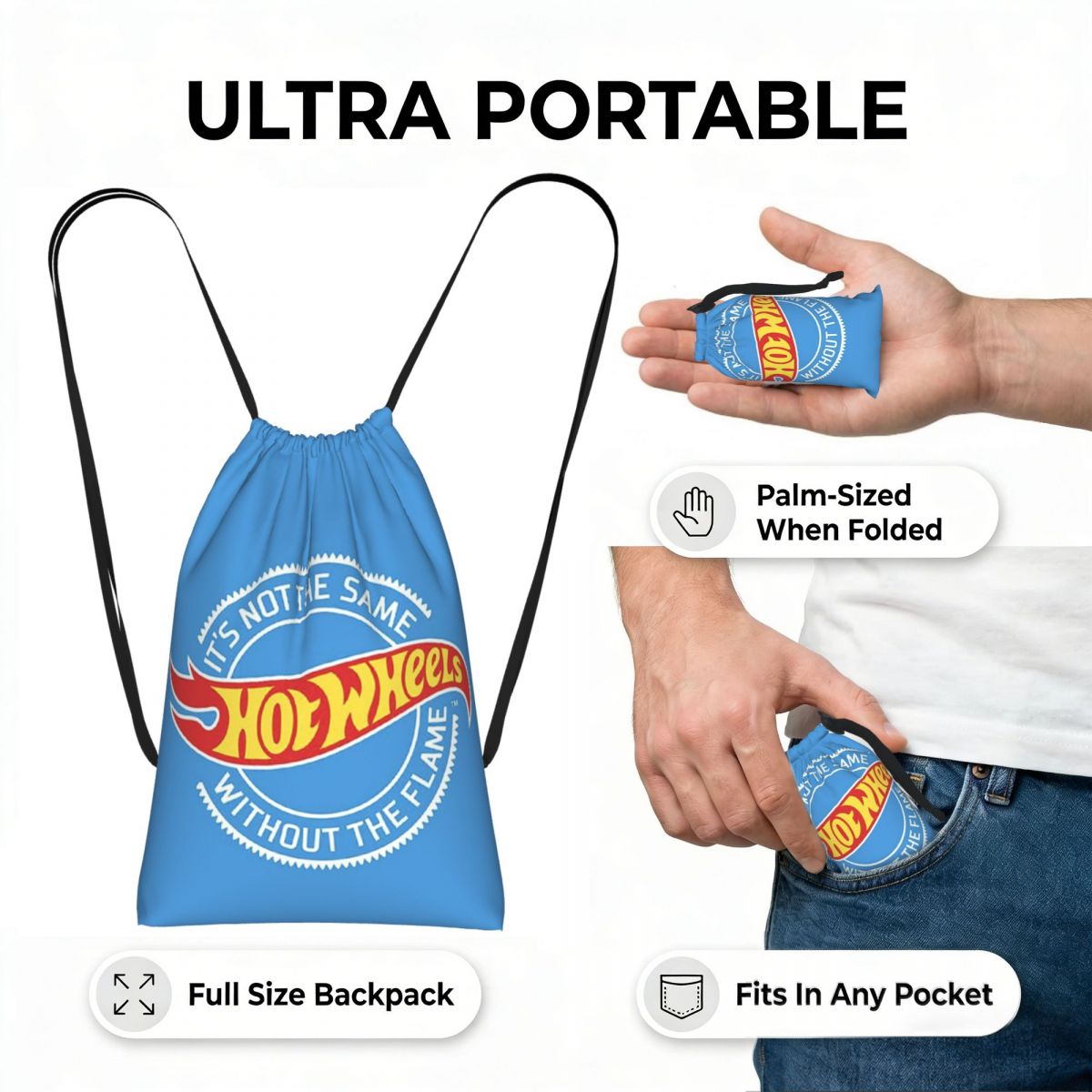 Hot Wheels Race Drawstring Bac - Sports Equipment Bag With Wheels ulasan dan harga