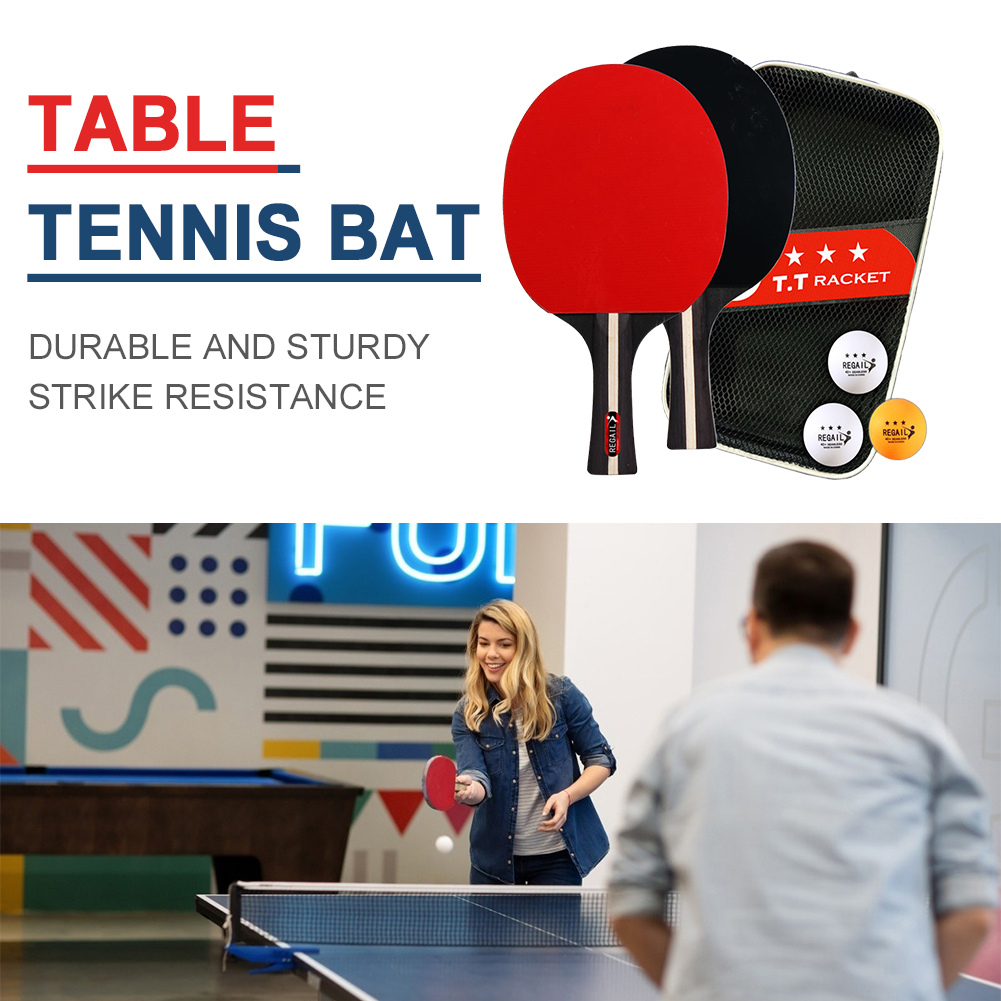 Table Tennis Paddles 2 Rackets - Ping Pong Ball Set ulasan dan harga