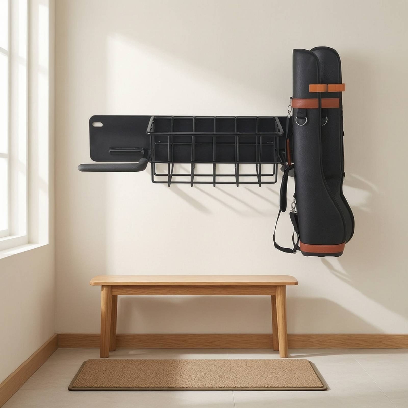 Golf Storage Rack Wall-Mounted - Sports Equipment Garage Organizer ulasan dan harga