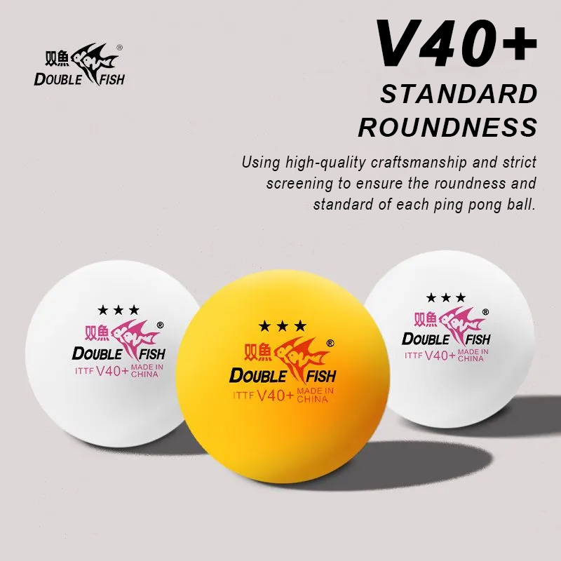 DOUBLE FISH 3 Star V40+ 30/50/ - Ping Pong Ball Set ulasan dan harga