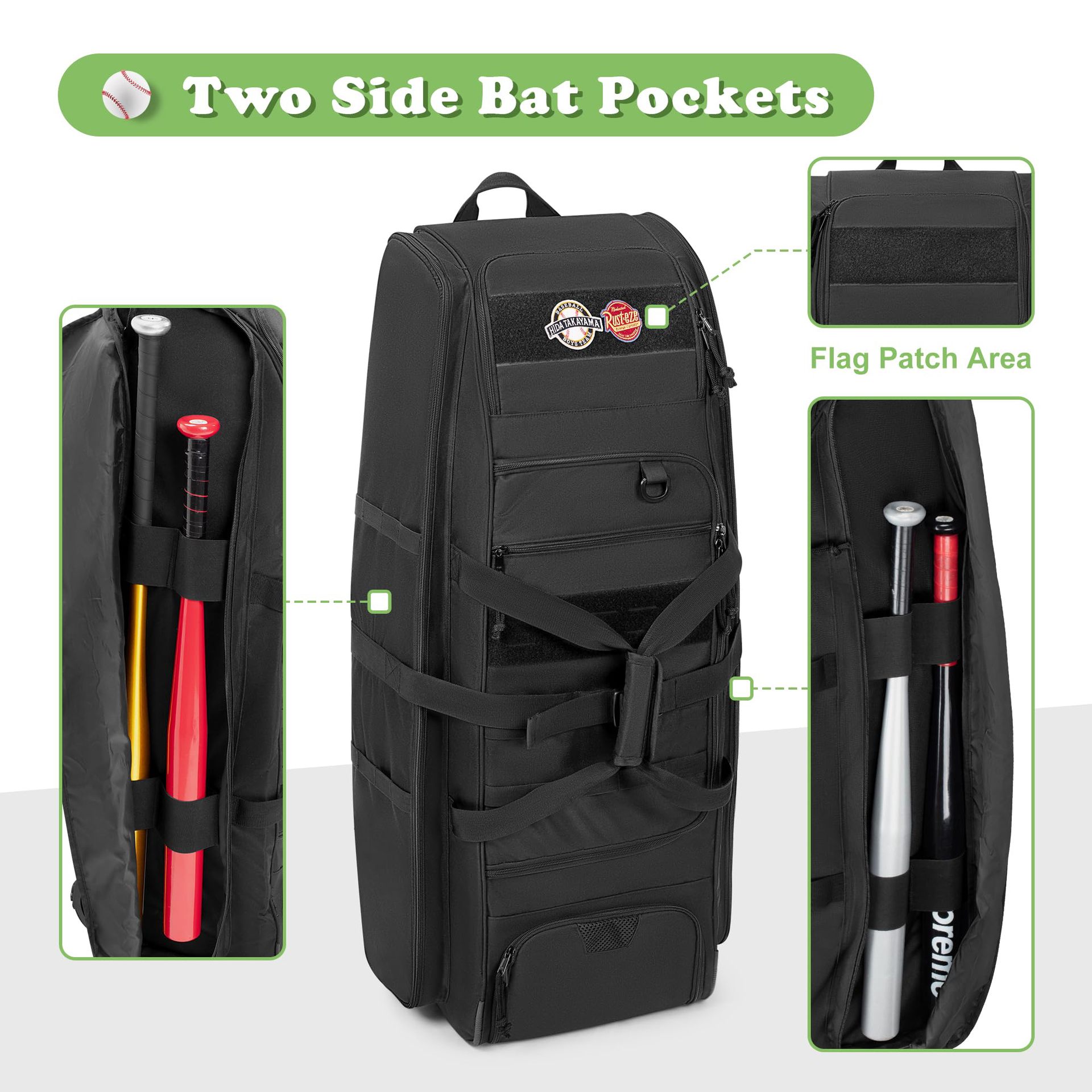Tactical Baseball Bag Large Ca - Sports Equipment Bag With Wheels ulasan dan harga