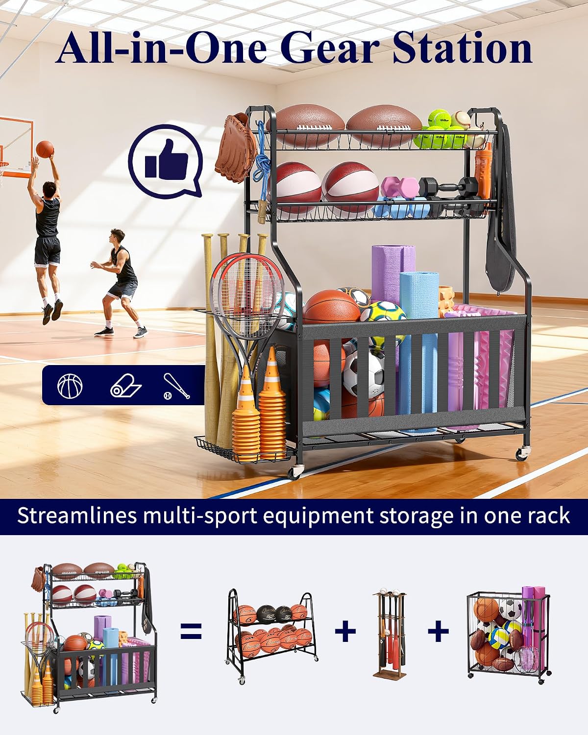 Sports Equipment Storage Organ - Sports Equipment Garage Organizer ulasan dan harga