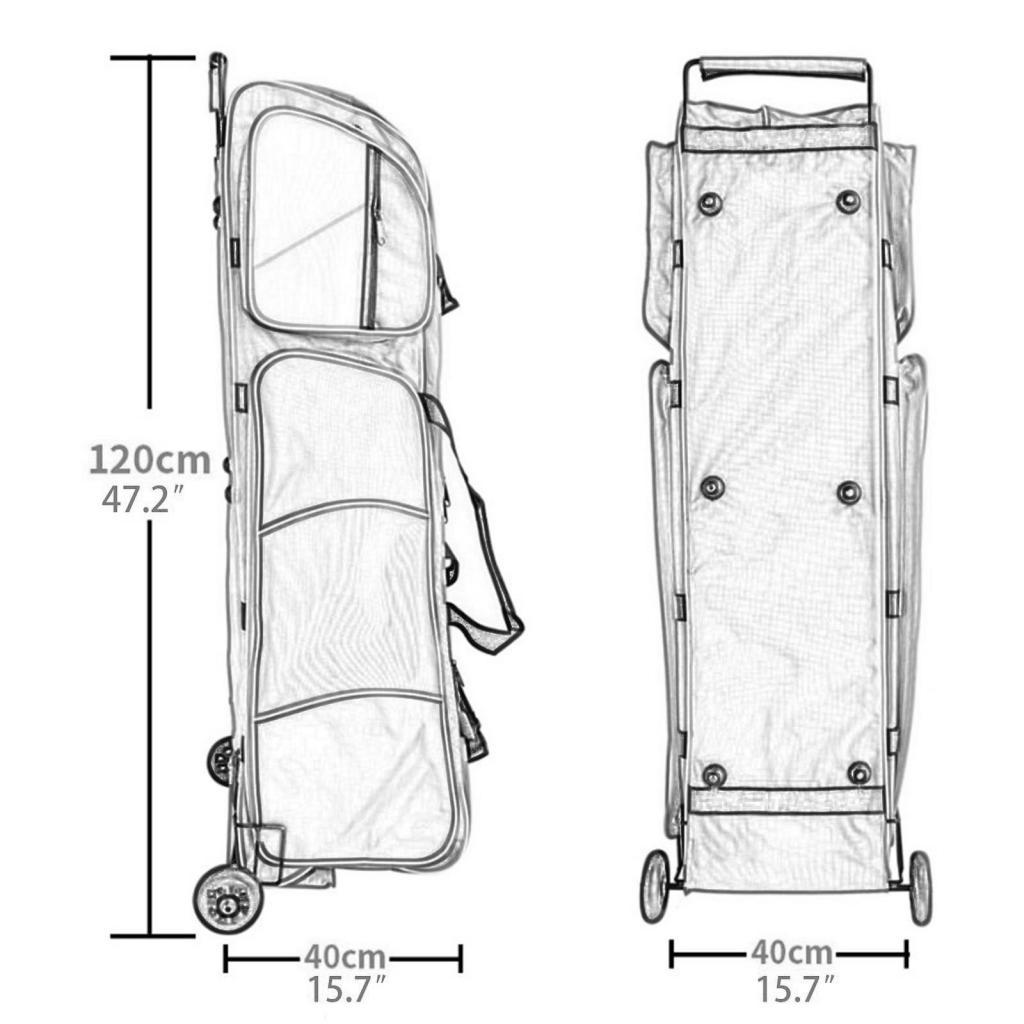 Fencing Bag with Wheels Lightw - Sports Equipment Bag With Wheels ulasan dan harga