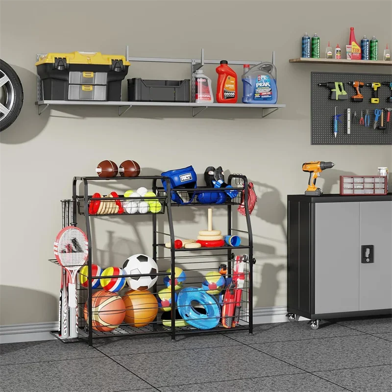 2026 Ball Storage Rack Garage  - Sports Equipment Garage Organizer ulasan dan harga